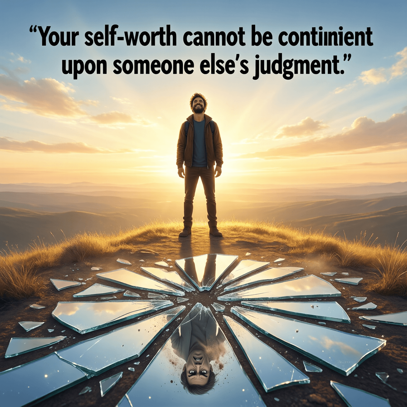 你的自我价值不能取决于他人的评判。——伊扬拉·范赞特