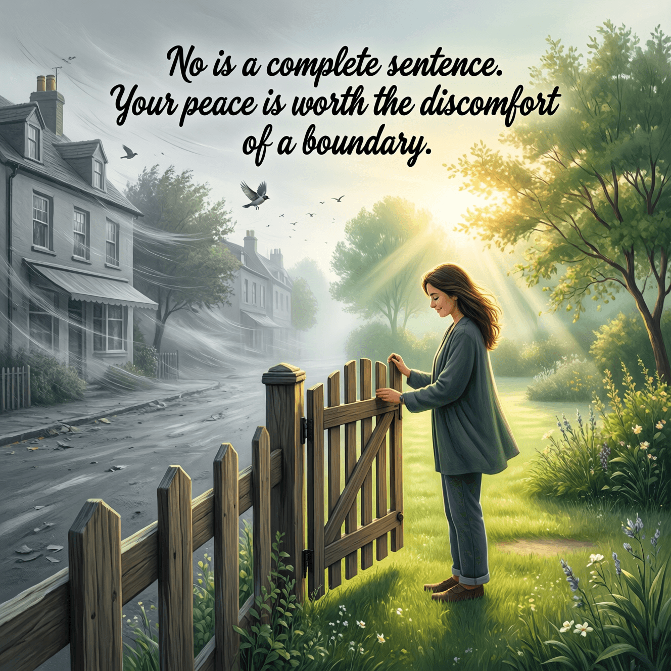 No is a complete sentence. Your peace is worth the discomfort of a boundary. — Unknown
