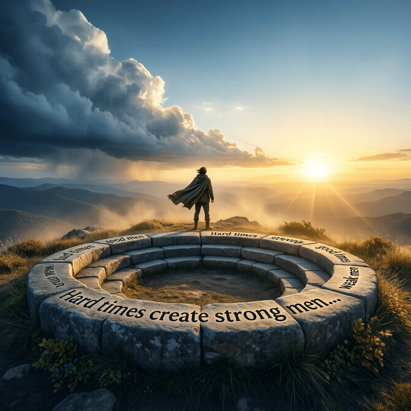 Los tiempos difíciles crean hombres fuertes. Los hombres fuertes crean buenos tiempos. Los buenos tiempos crean hombres débiles. Y los hombres débiles crean tiempos difíciles. — G. Michael Hopf