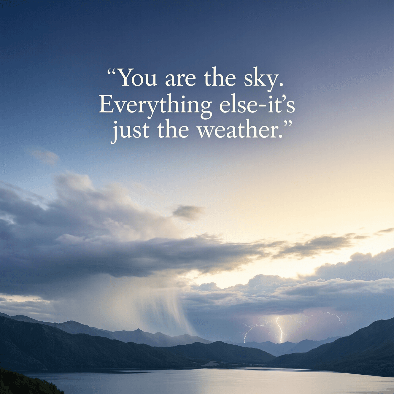 You are the sky. Everything else—it’s just the weather. — Pema Chödrön