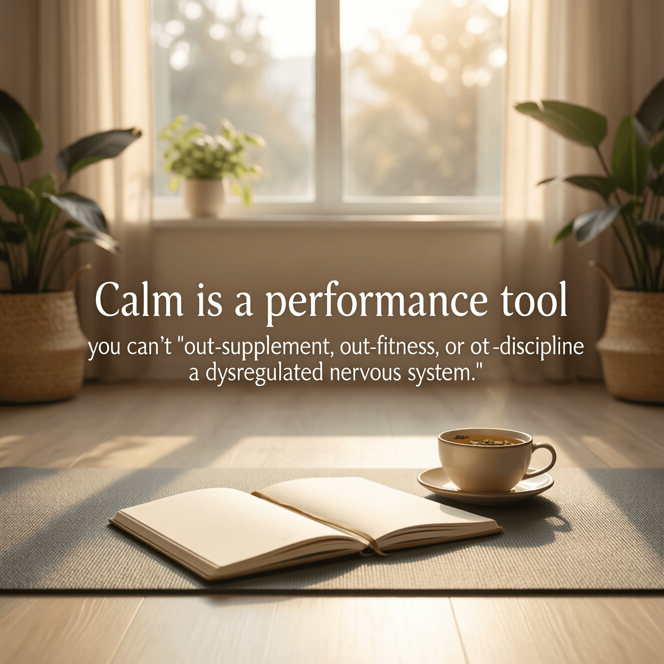 Calm is a performance tool. You cannot out-supplement, out-fitness, or out-discipline a dysregulated nervous system. — Dr. Jaclyn Tolentino