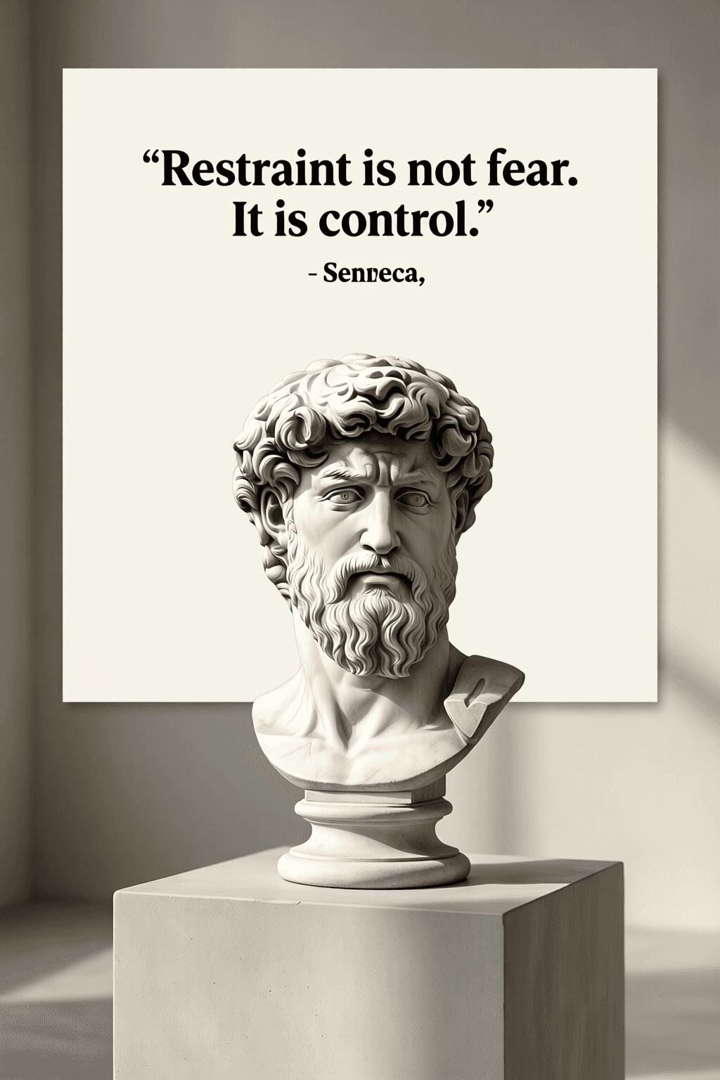 Why Restraint Reflects Strength, Not Fear Restraint is not fear. It is control. — Seneca