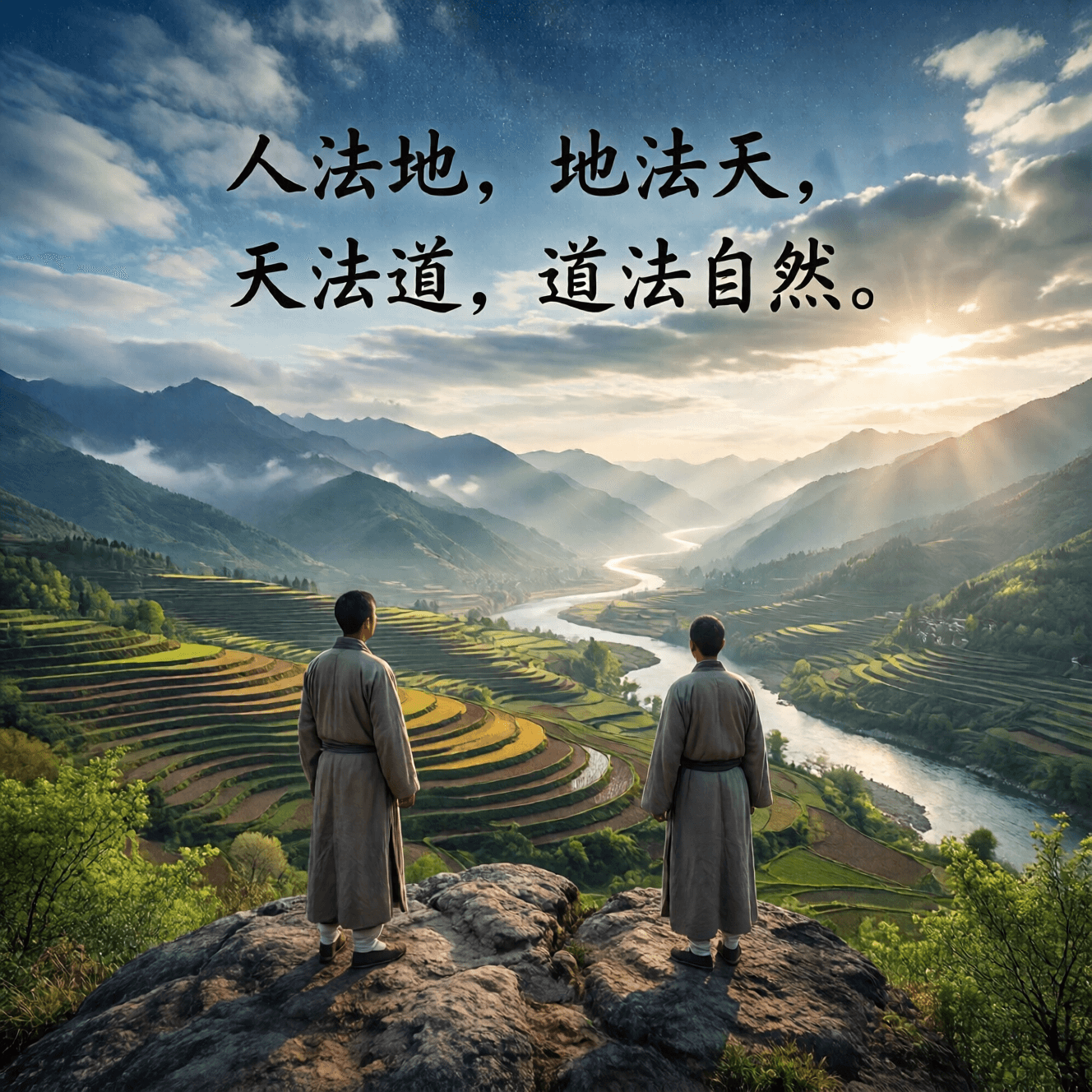 Humans follow Earth, Earth follows Heaven, Heaven follows the Dao, and the Dao follows what is natural. -- Laozi