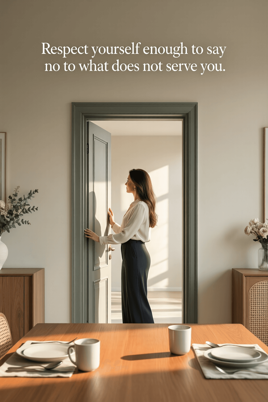 Respect yourself enough to say no to what does not serve you. — Marianne Williamson