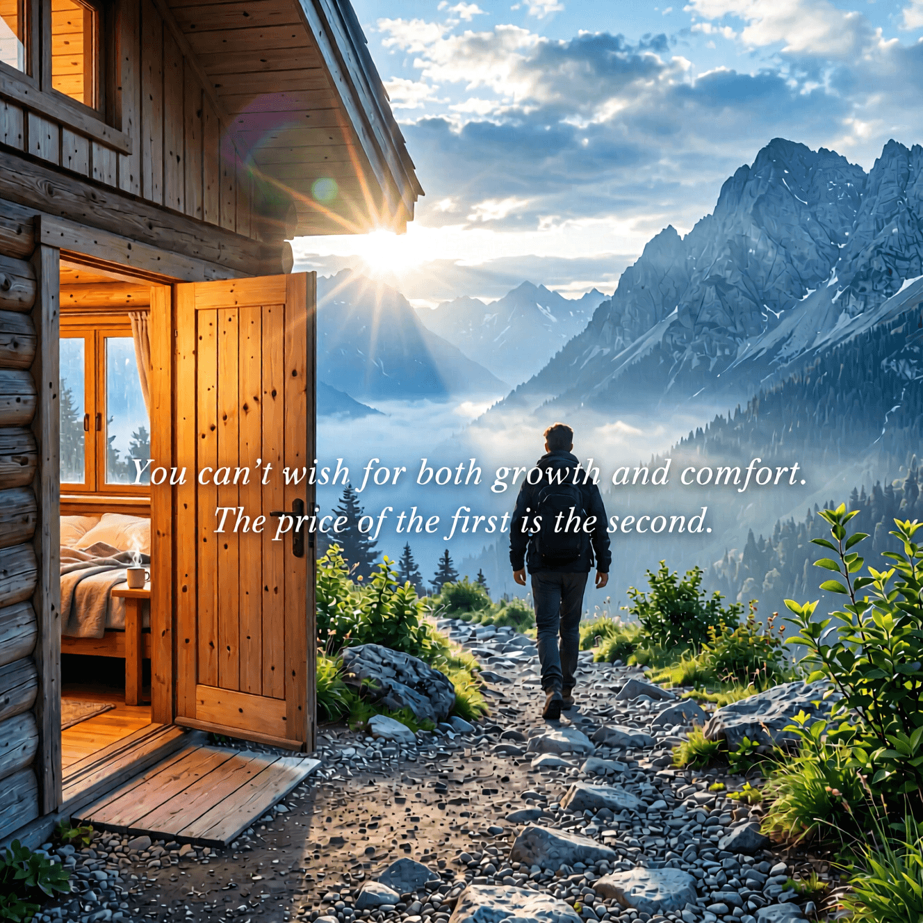 You can't wish for both growth and comfort. The price of the first is the second. — Alex Hormozi