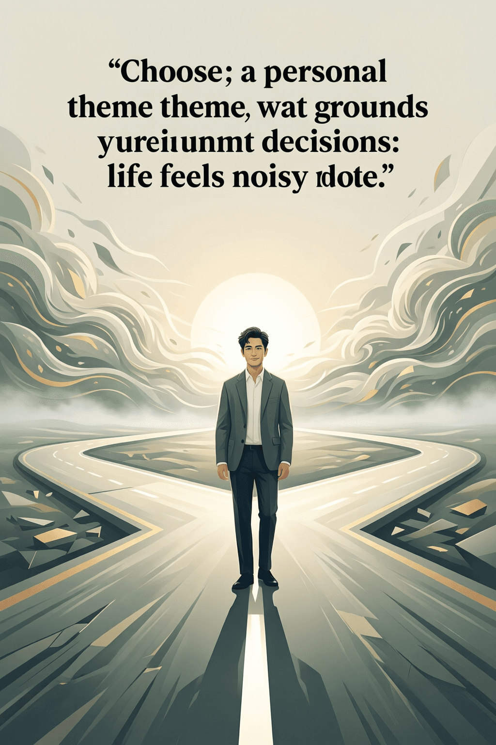 Un principio firme para decidir en la confusión Hagas lo que hagas en la vida, elige un tema que sirva de base a tus decisiones cuando las cosas par