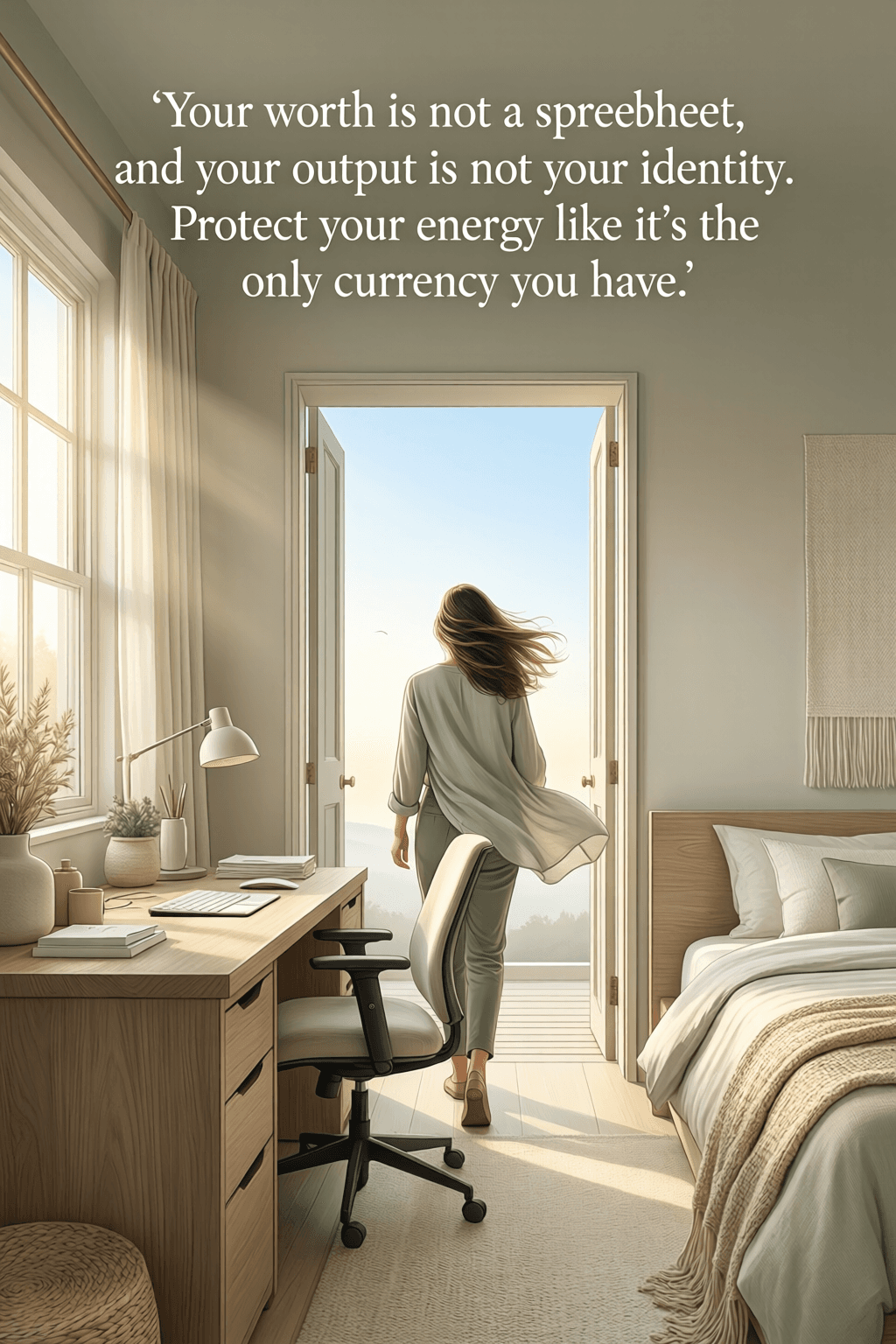 Protecting Your Energy Beyond Productivity and Performance Your worth is not a spreadsheet, and your output is not your identity. Protect your energy like it's