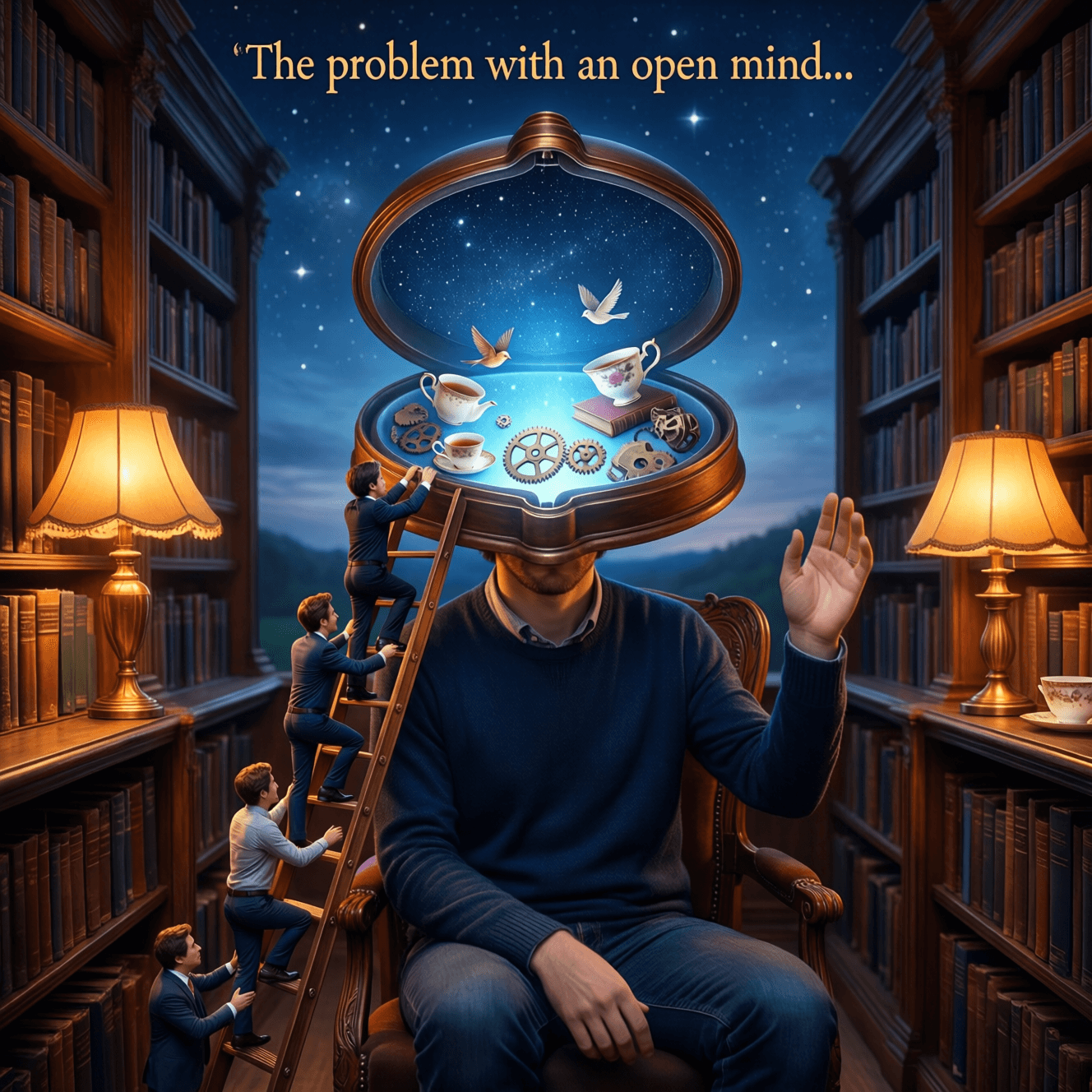 The problem with an open mind is that people will insist on coming along and trying to put things in it. — Terry Pratchett