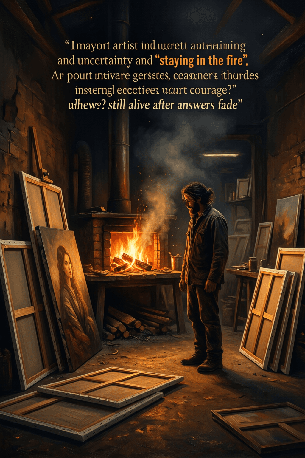 The artist's duty is to stay in the fire, to keep the question alive long after the answers have gon