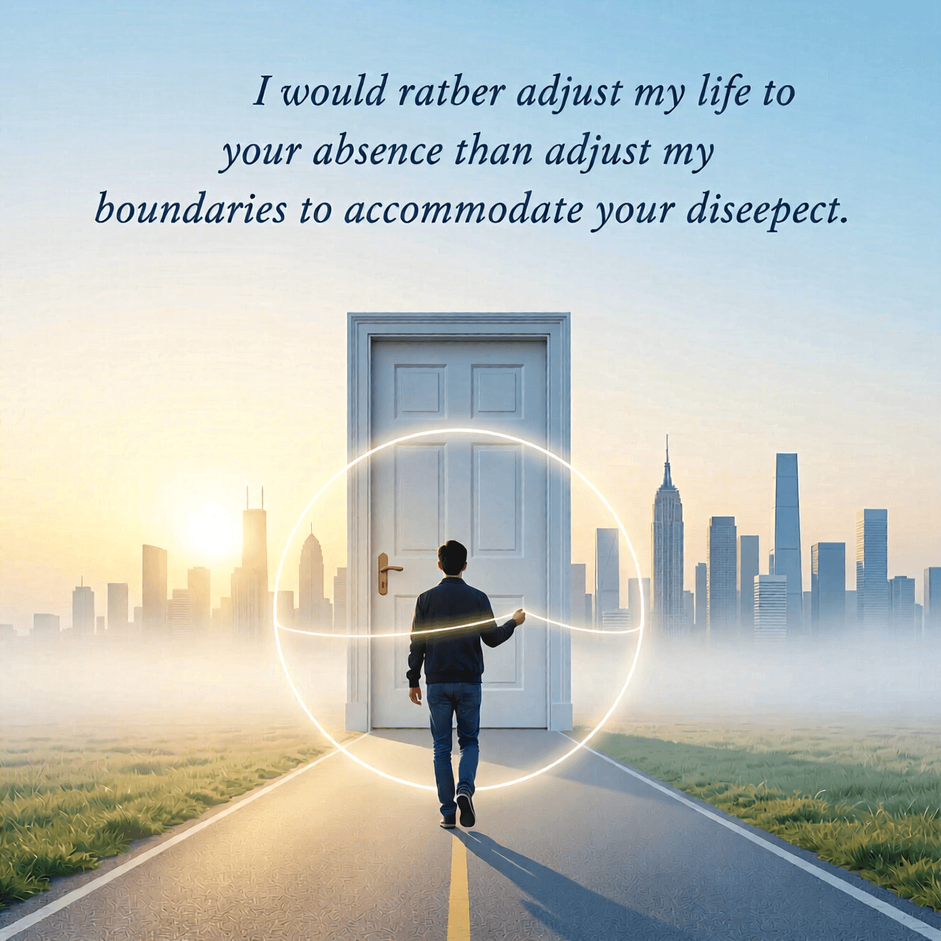 Preferiría ajustar mi vida a tu ausencia que ajustar mis límites para acomodar tu falta de respeto. — Steve Maraboli