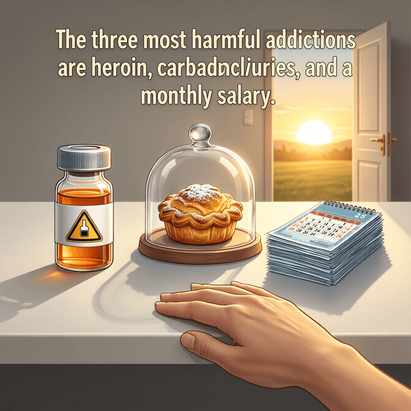 The three most harmful addictions are heroin, carbohydrates, and a monthly salary. — Nassim Nicholas Taleb