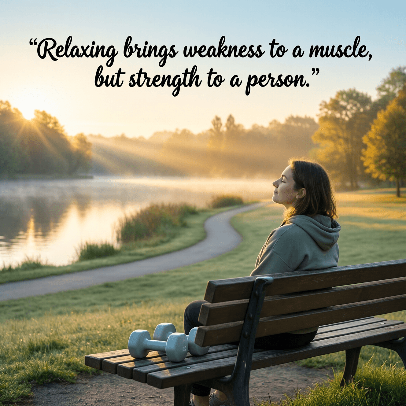 Relaxing brings weakness to a muscle, but strength to a person. — Mokokoma Mokhonoana