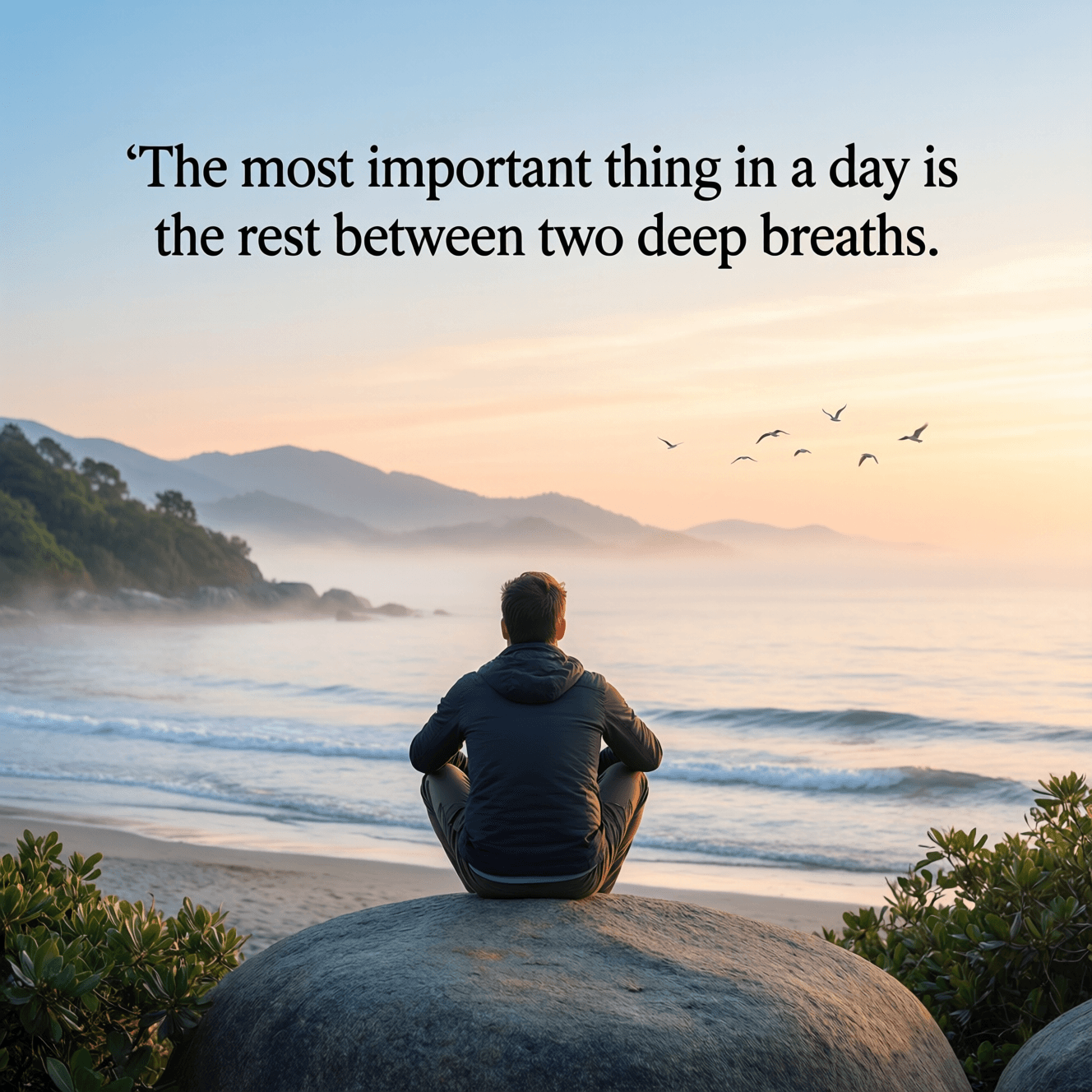 The most important thing in a day is the rest between two deep breaths. — Etty Hillesum
