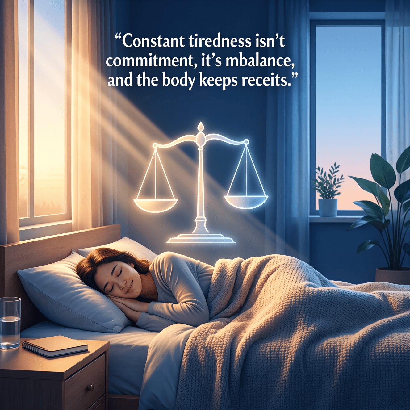 Constant tiredness isn't commitment, it's imbalance, and the body keeps receipts. — Nel-Olivia Waga