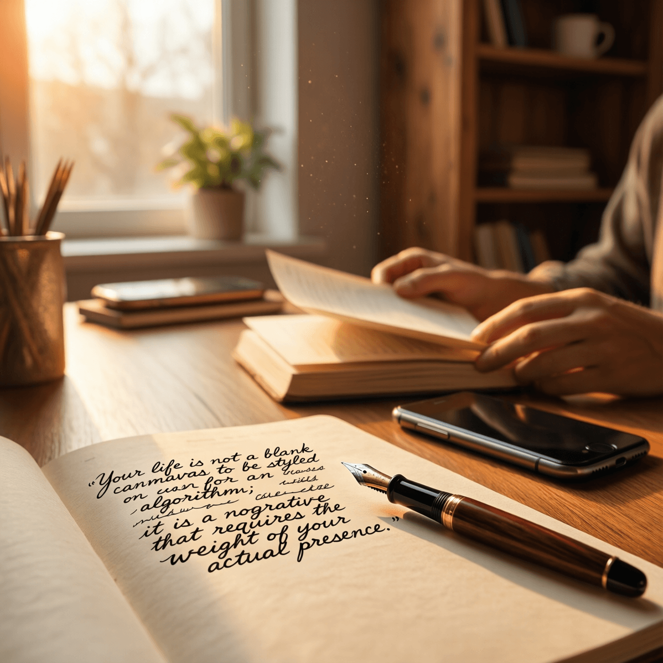 你的人生不是一块空白画布,供算法来设计风格;它是一段叙事,需要你真实存在的重量。—— Sheena Rawla