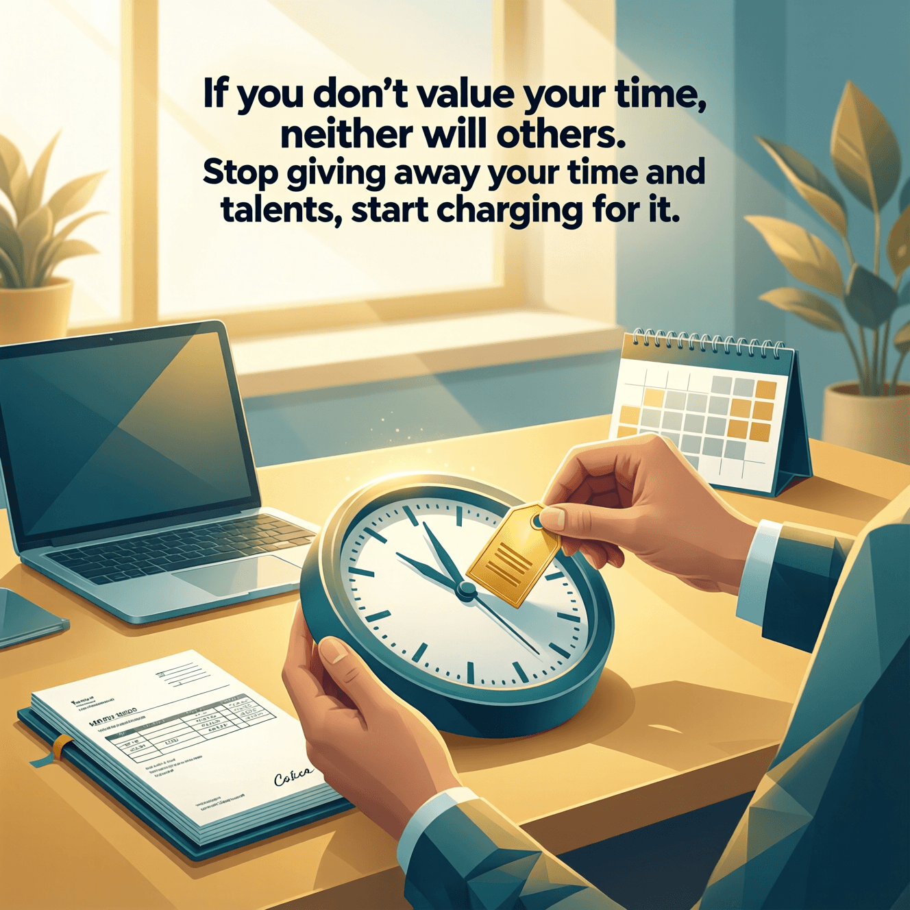 Si no valoras tu tiempo, tampoco lo harán los demás. Deja de regalar tu tiempo y tus talentos; empieza a cobrar por ello. — Kim Garst