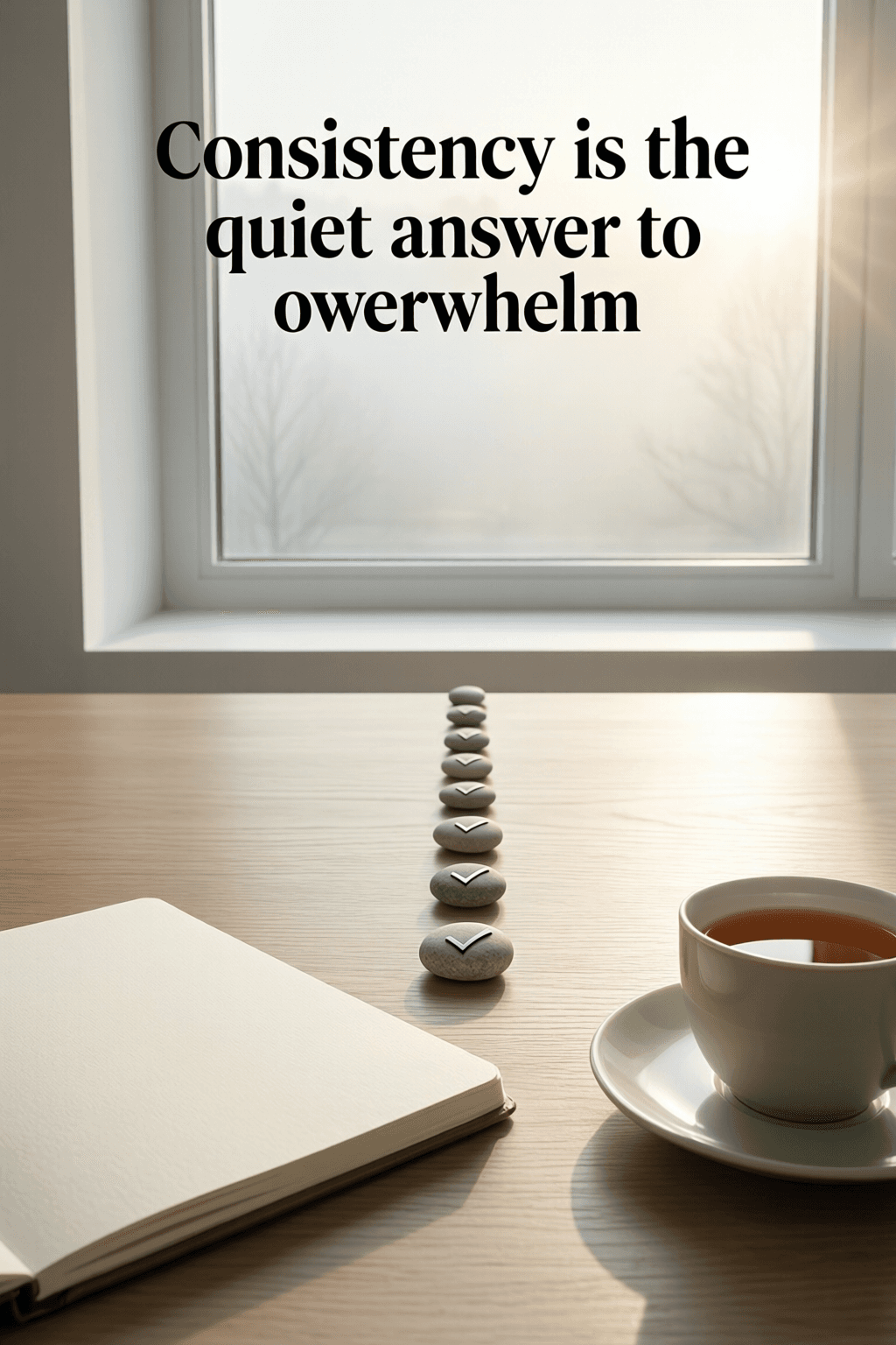 Consistency is the quiet answer to overwhelm. — James Clear
