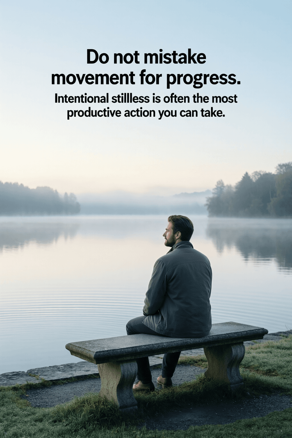 La quietud intencional también impulsa el progreso No confundas el movimiento con el progreso. La quietud intencional suele ser la acción más productiv