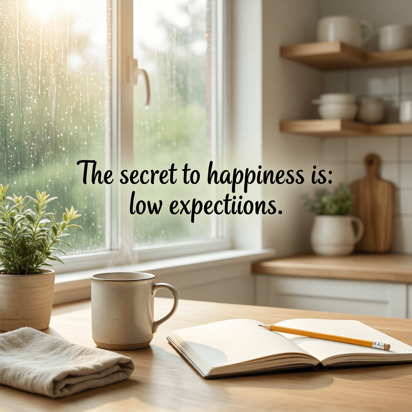 El secreto de la felicidad es: bajas expectativas. — Zadie Smith