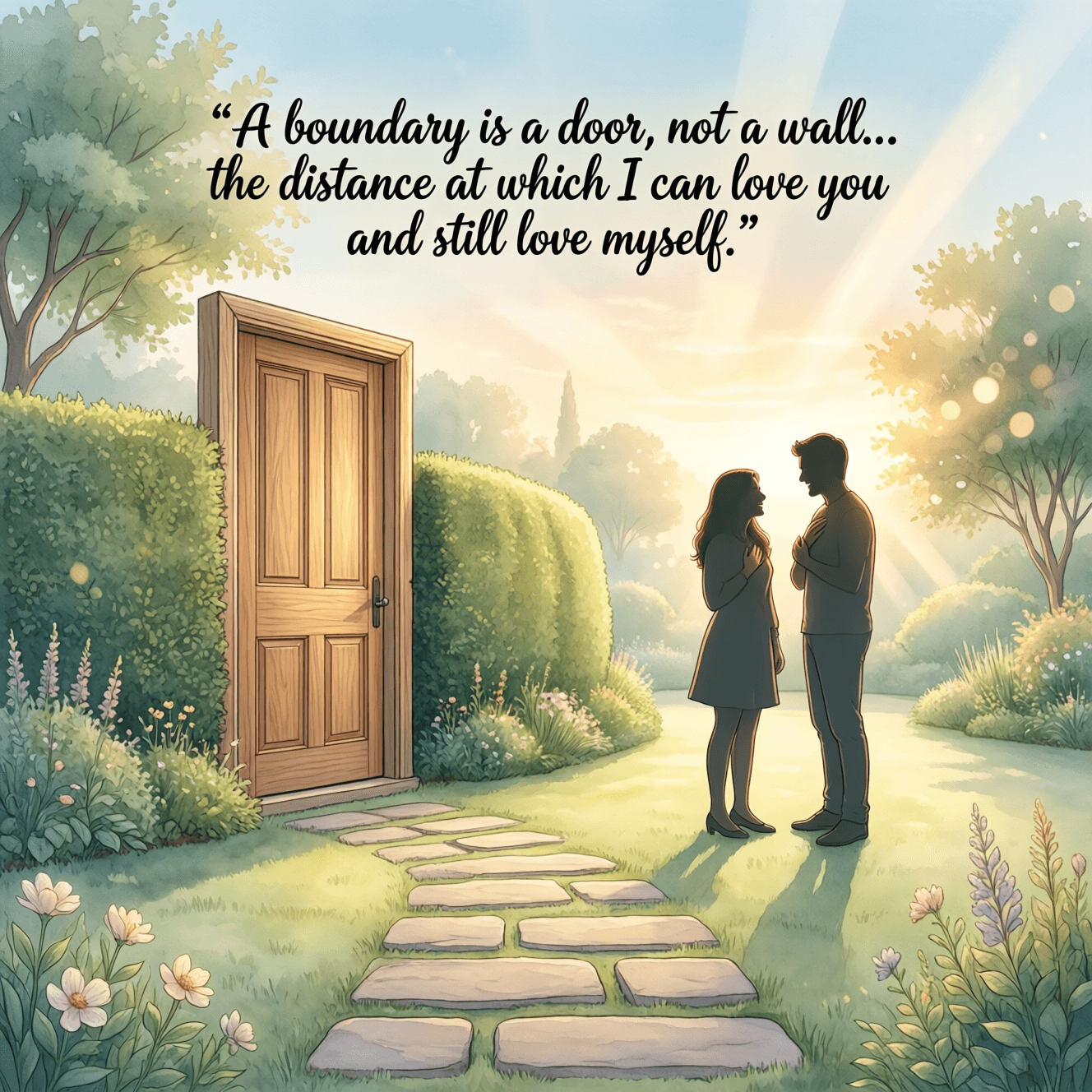 A boundary is a door, not a wall. It is the distance at which I can love you and still love myself. — Nedra Glover Tawwab