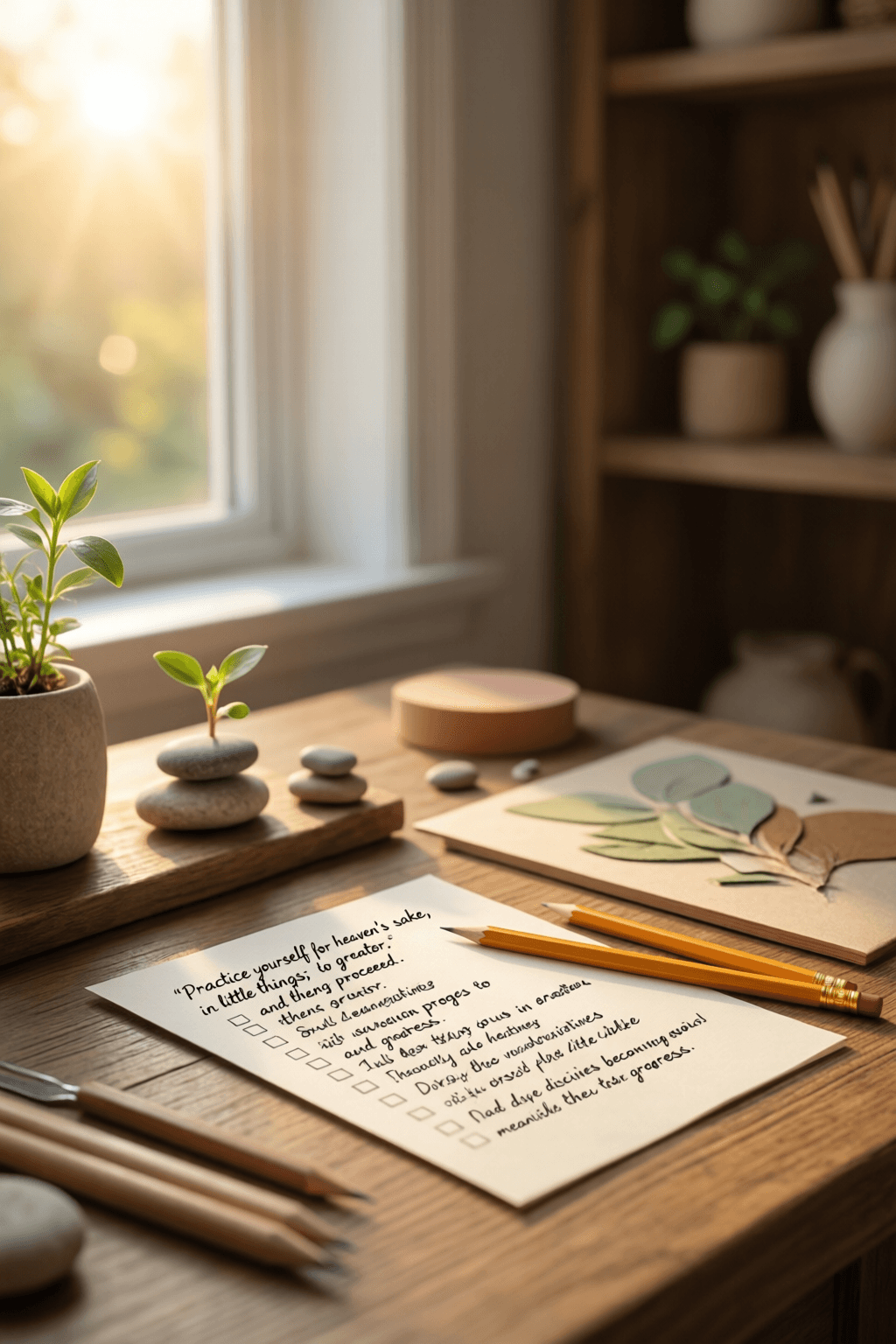 Great Mastery Begins With Small Daily Practice Practice yourself, for heaven's sake, in little things; and thence proceed to greater. — Epictetus