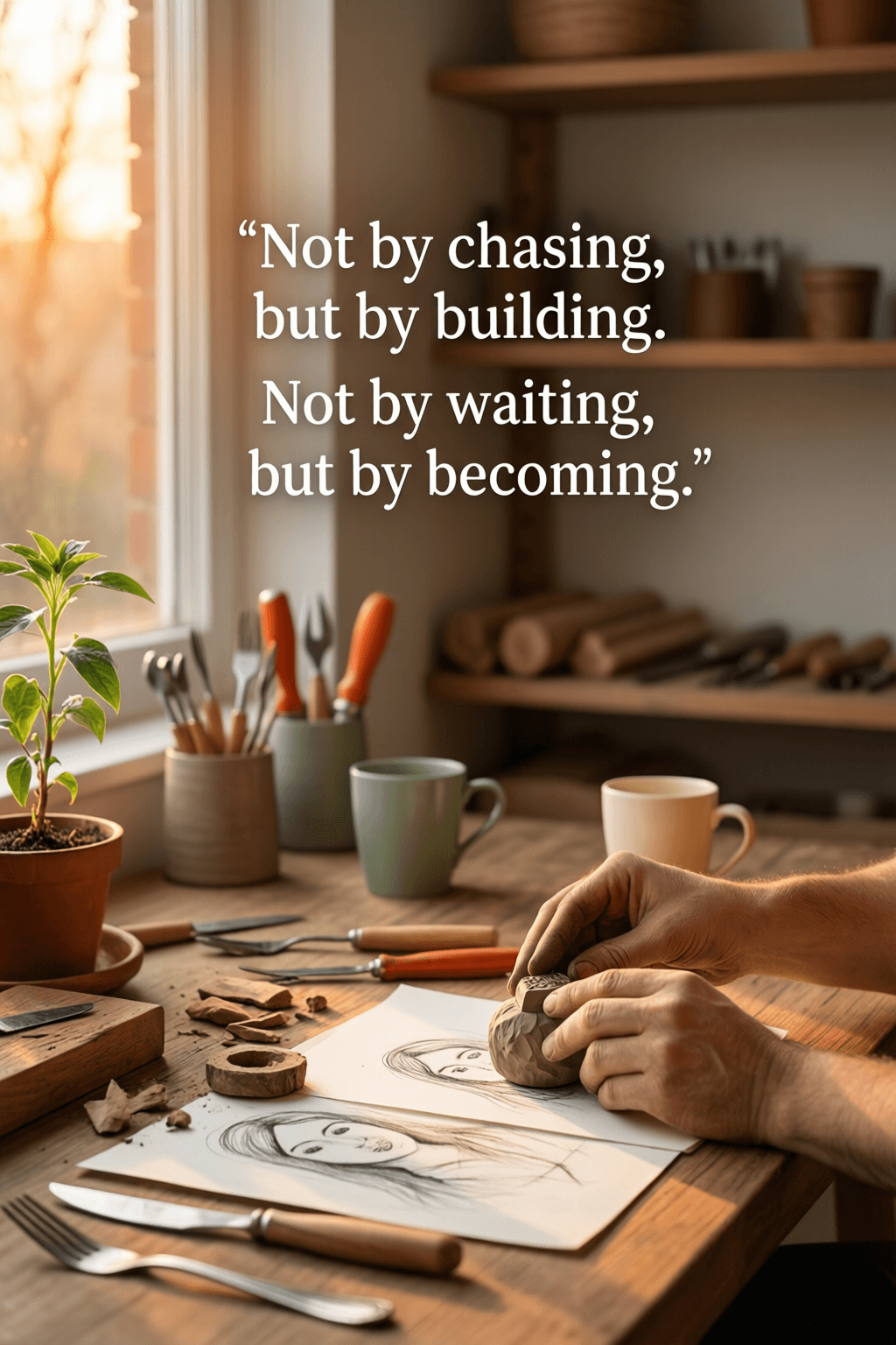 Success Grows Through Building and Becoming Not by chasing, but by building. Not by waiting, but by becoming. — Zat Rana