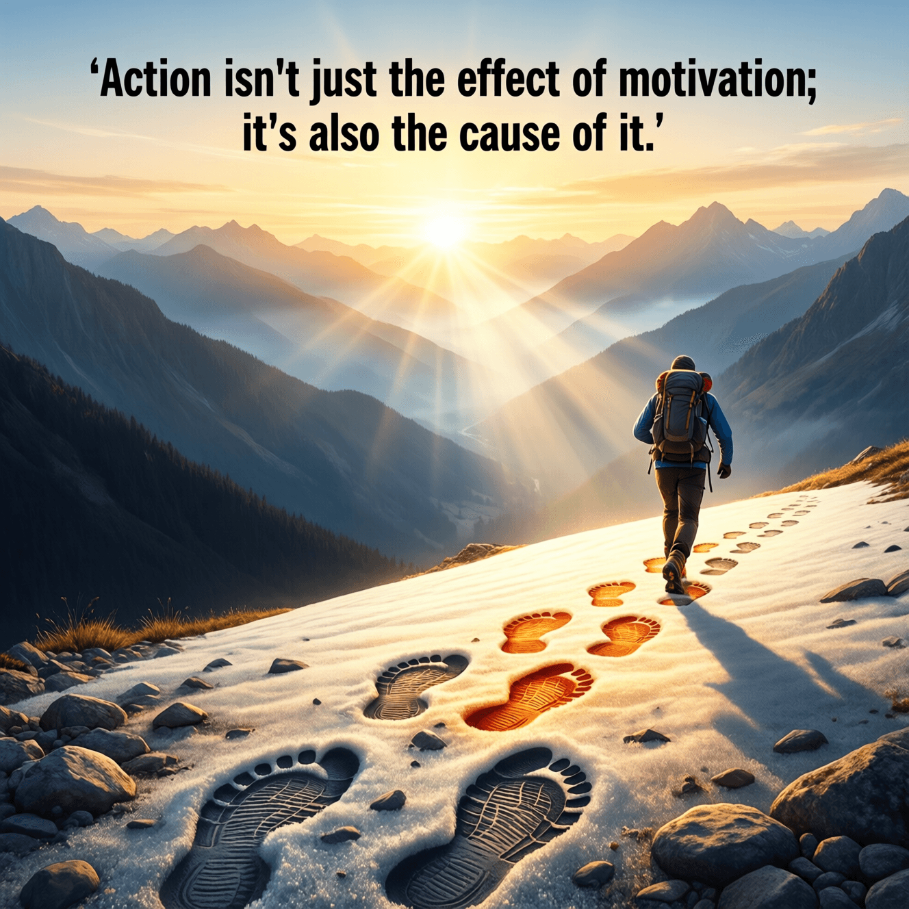 La acción no es solo el efecto de la motivación; también es su causa. — Mark Manson