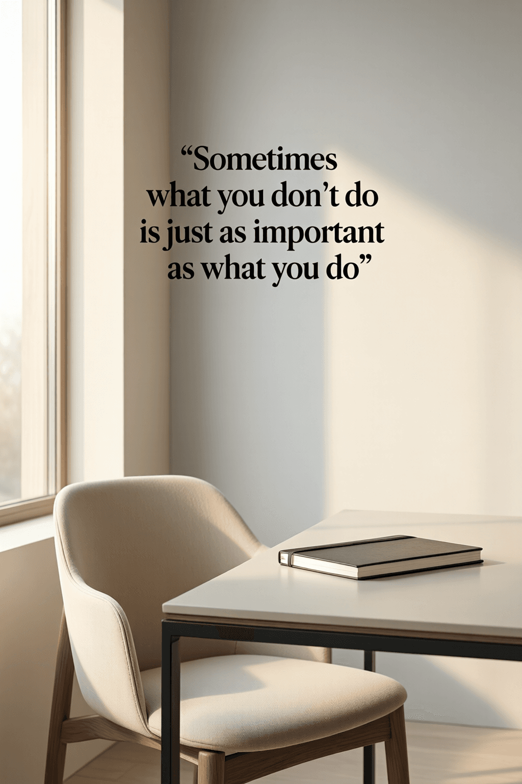Sometimes what you don't do is just as important as what you do. — Leo Babauta