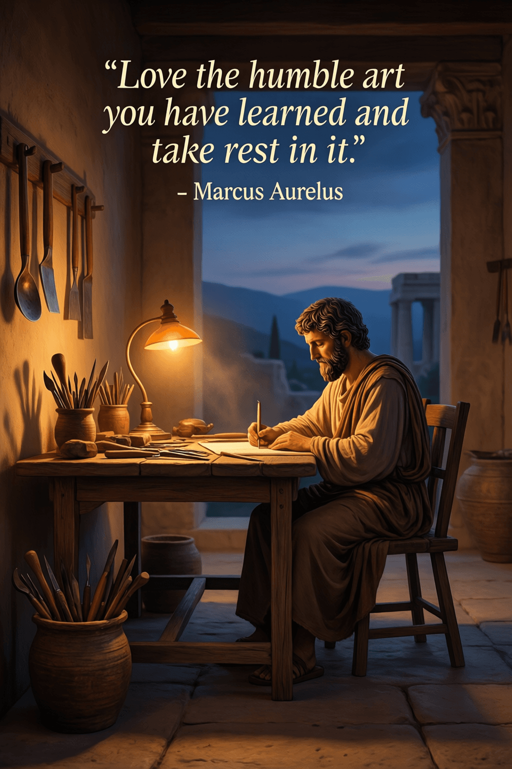Finding Peace in Humble, Practiced Work Love the humble art you have learned and take rest in it. — Marcus Aurelius
