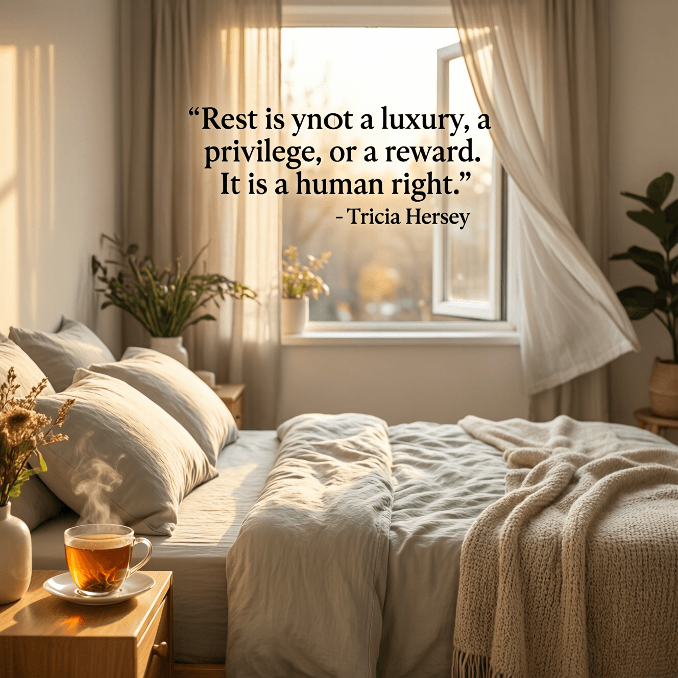 Rest is not a luxury, a privilege, or a reward. It is a human right. — Tricia Hersey