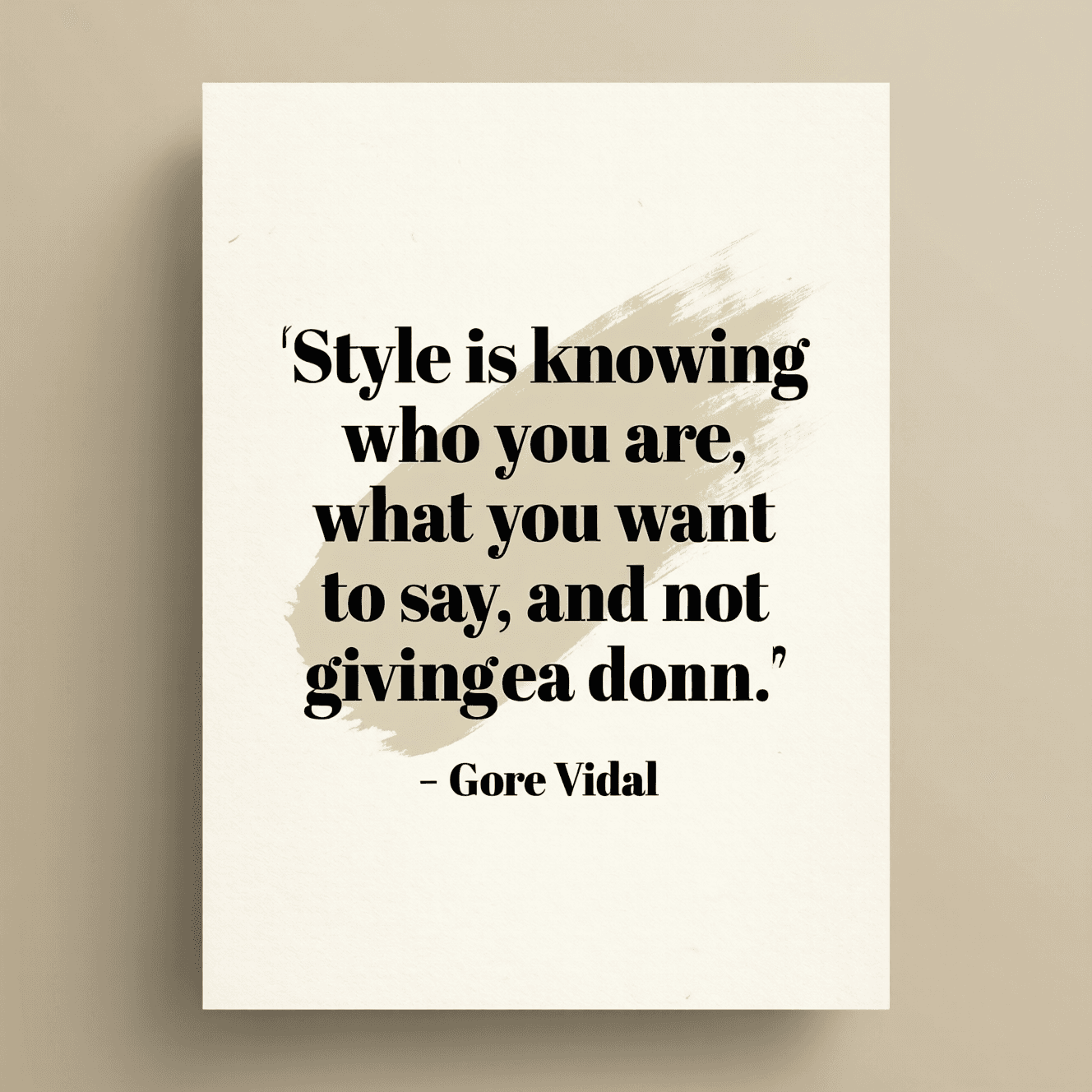 Style as Self-Knowledge, Intent, and Defiance