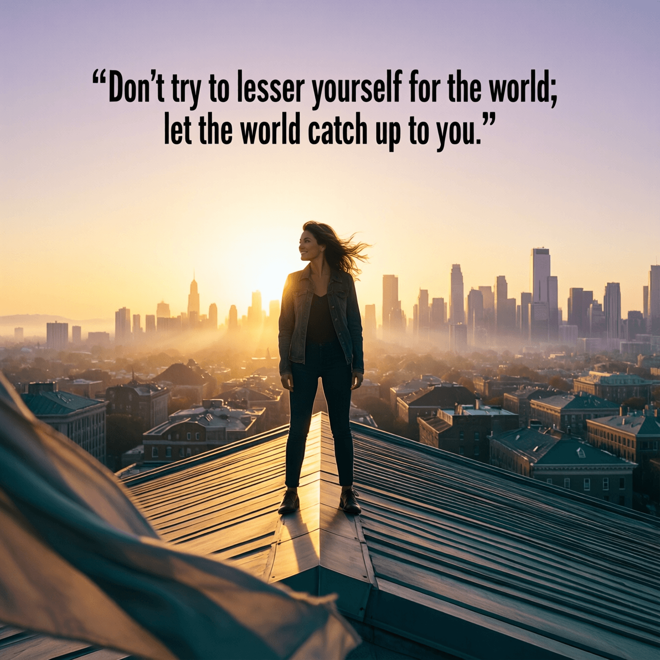 不要为了这个世界而贬低自己;让世界来赶上你。——碧昂丝