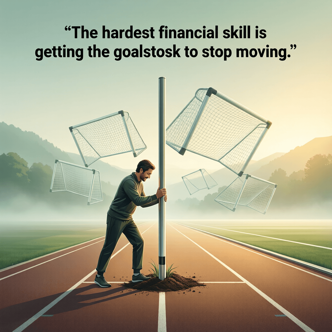 The hardest financial skill is getting the goalpost to stop moving. — Morgan Housel
