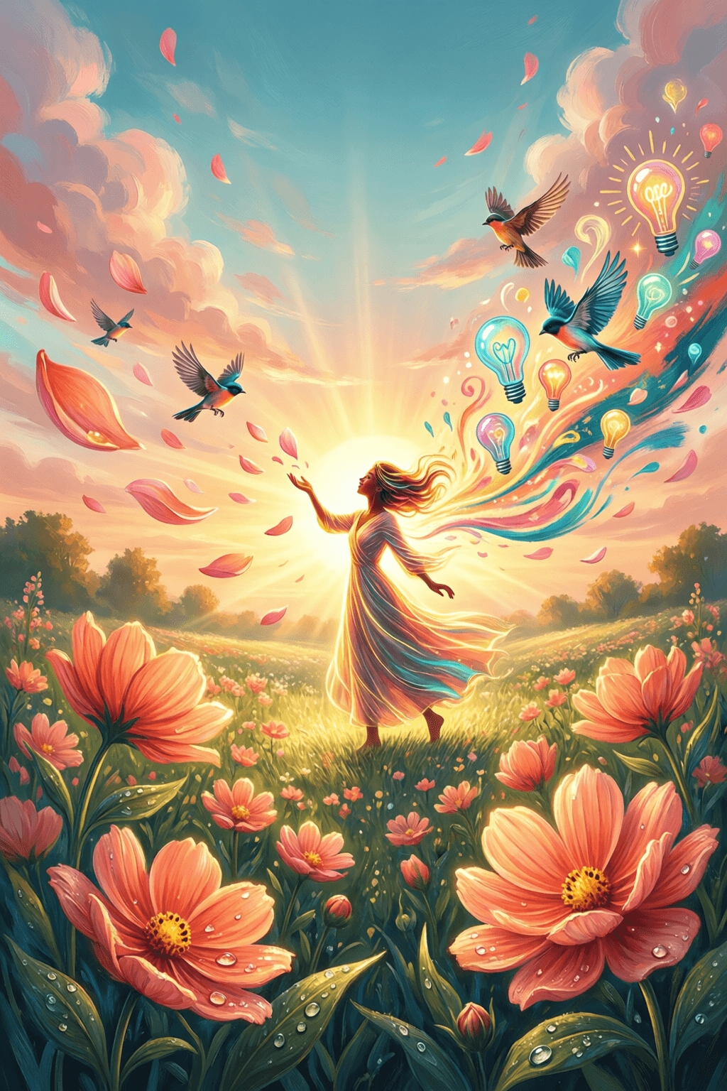 La creatividad nace del amor por la vida Ser creativo significa estar enamorado de la vida. Solo puedes ser creativo si amas la vida lo sufic