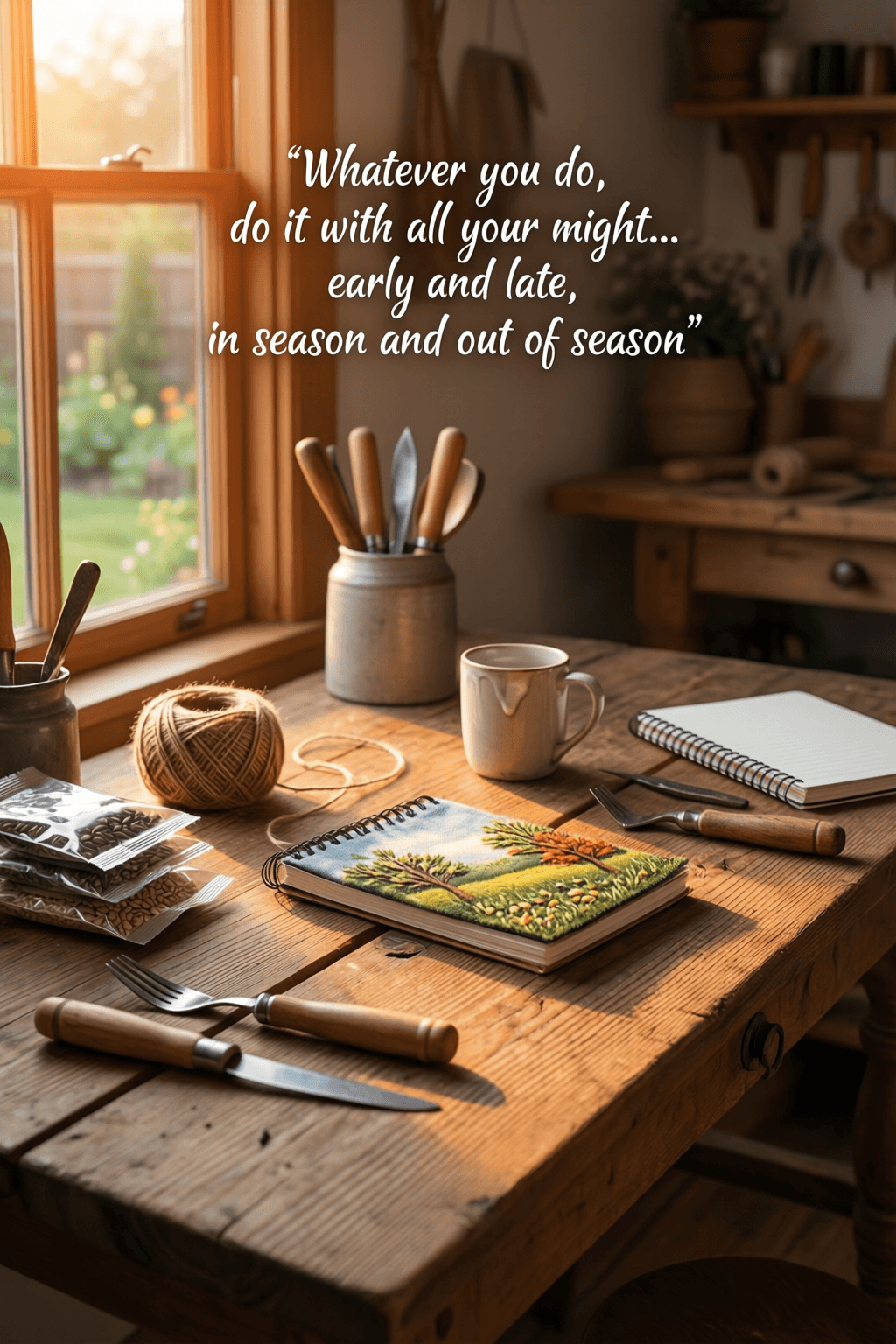 Wholehearted Effort as the Engine of Success Whatever you do, do it with all your might. Work at it, early and late, in season and out of season.
