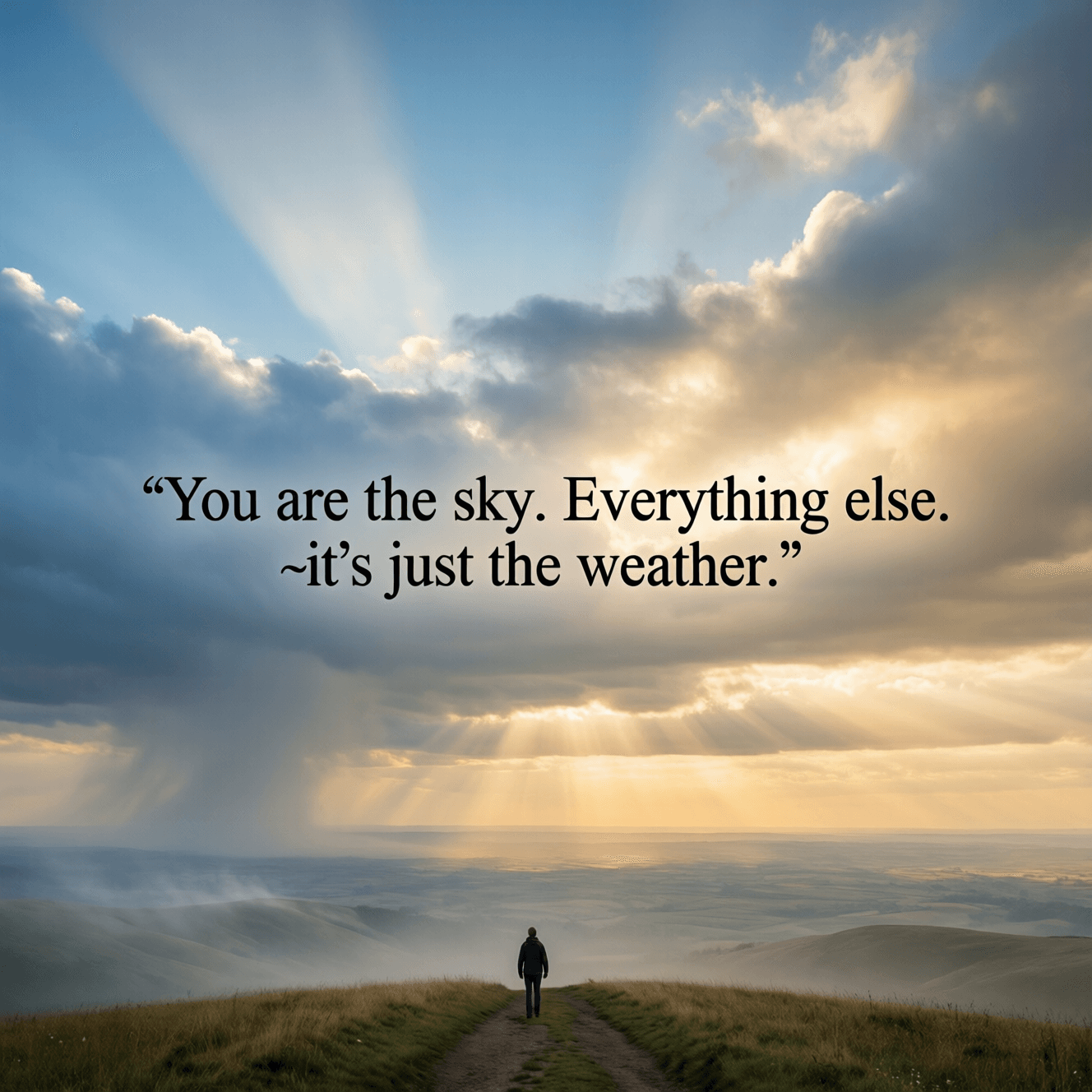 You are the sky. Everything else—it’s just the weather. — Pema Chödrön