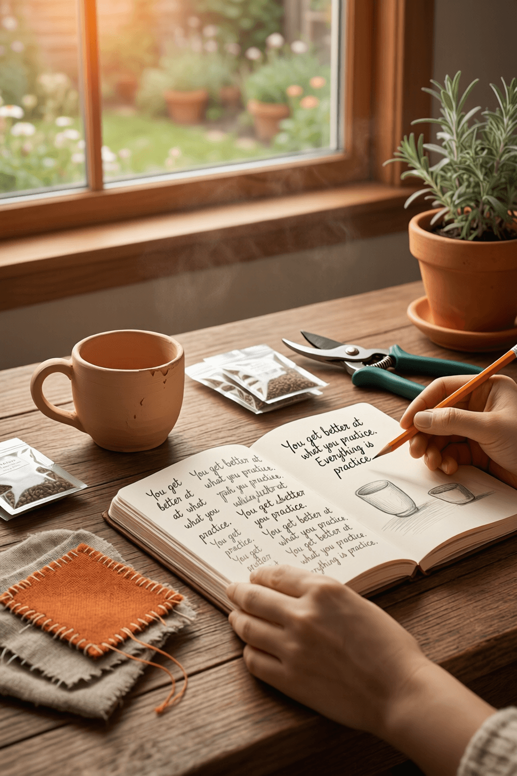 Everything We Repeat Quietly Shapes Who We Become You get better at what you practice. Everything is practice. — James Clear