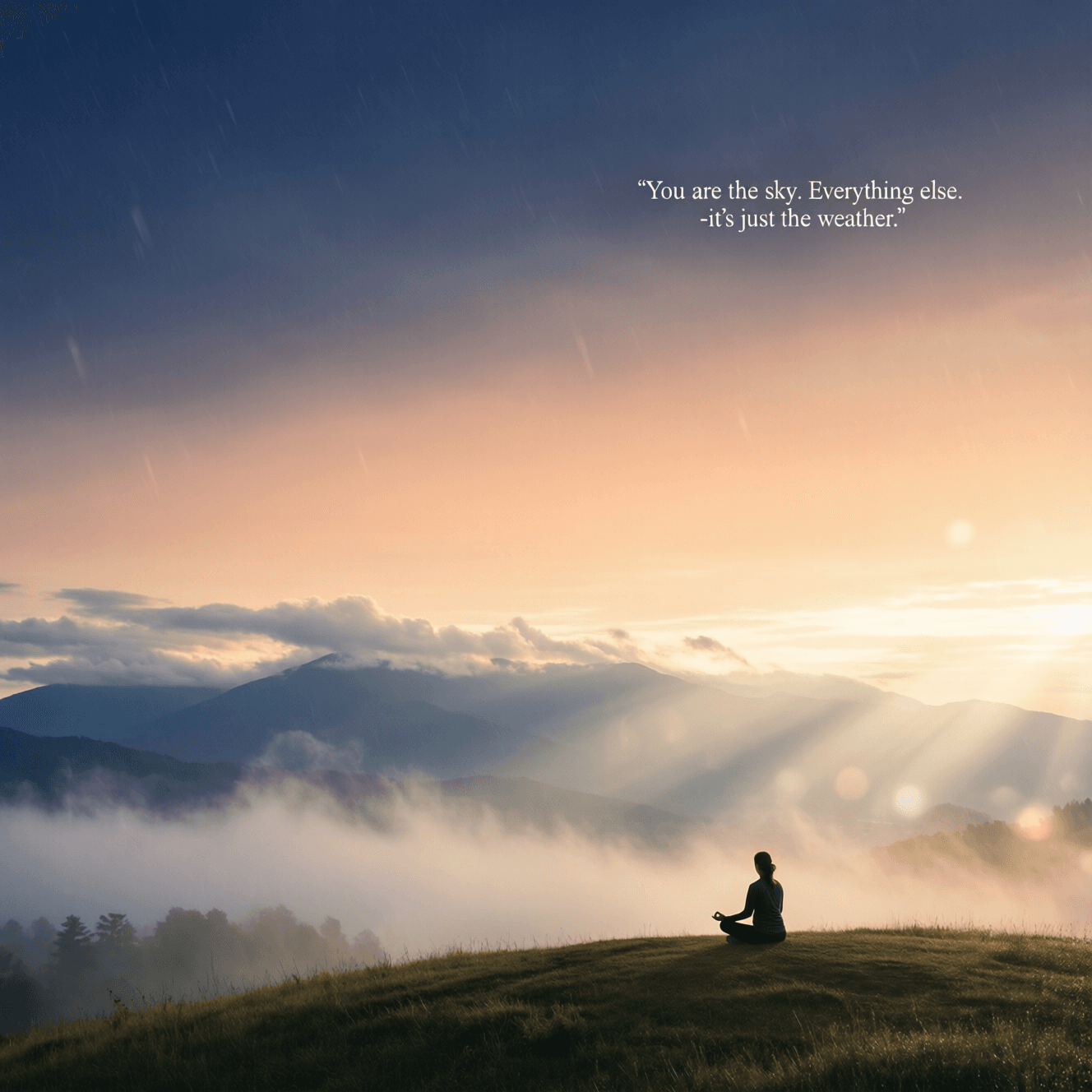 You are the sky. Everything else—it’s just the weather. — Pema Chödrön