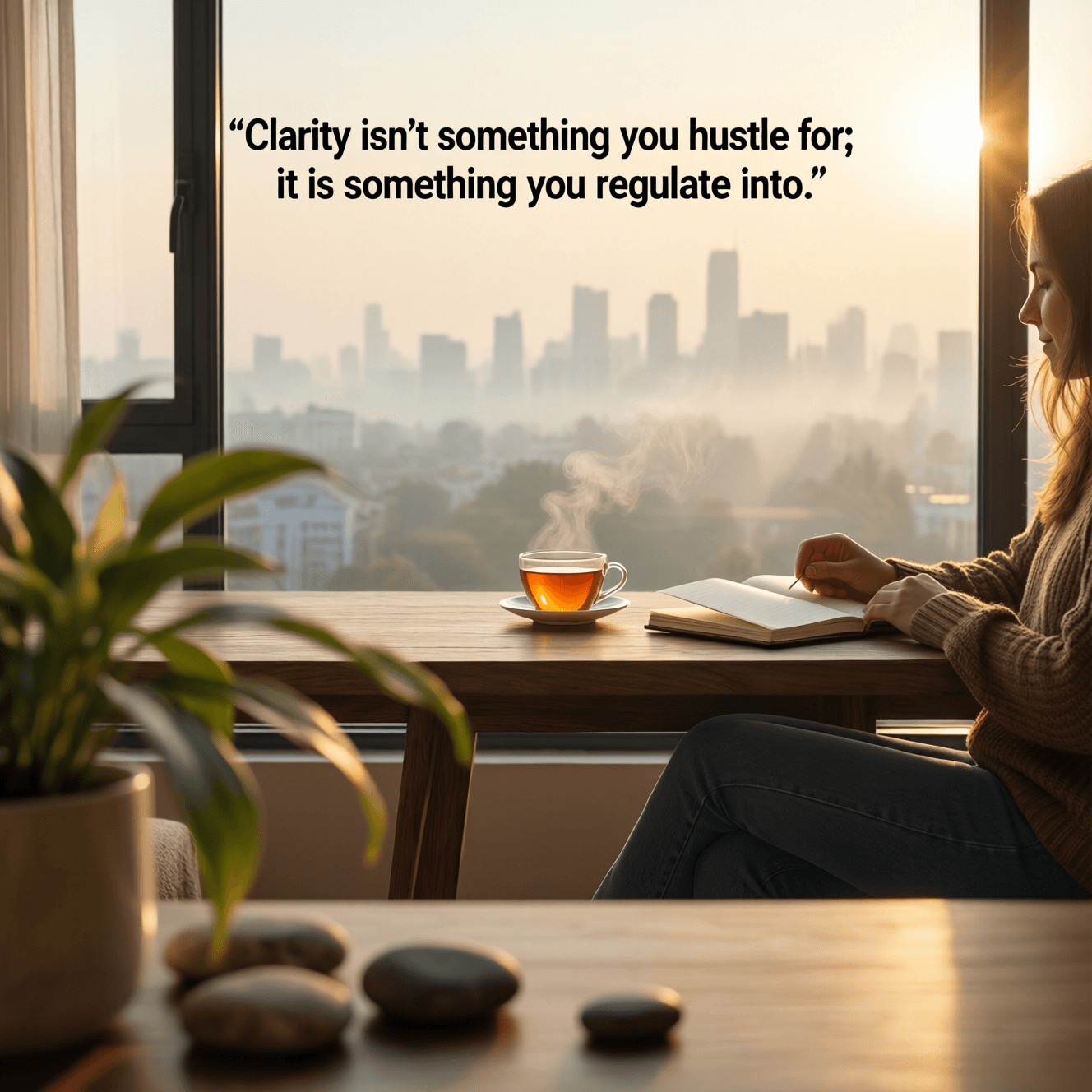 Clarity isn’t something you hustle for; it is something you regulate into. — Felecia Etienne