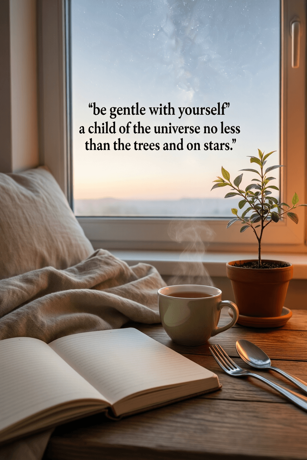 Amabilidad Interior en un Universo Compartido Más allá de una disciplina sana, sé amable contigo mismo. Eres un hijo del universo no menos que los