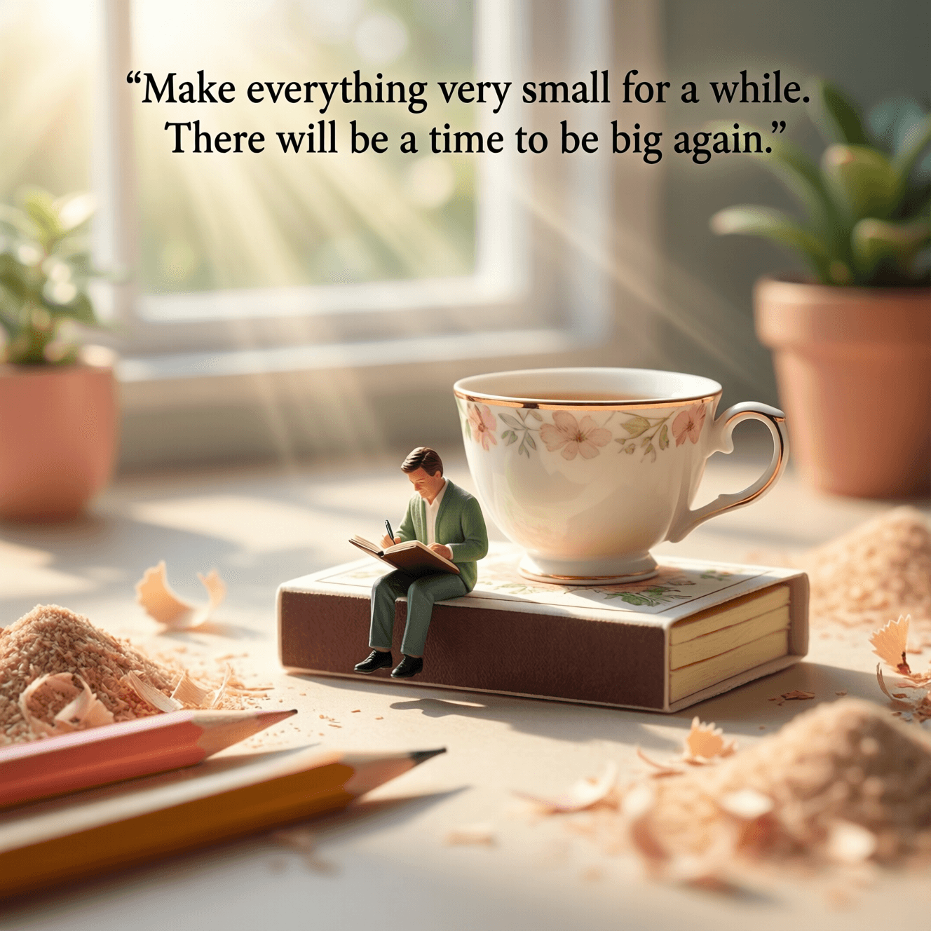 Make everything very small for a while. There will be a time to be big again. — Emma Gannon