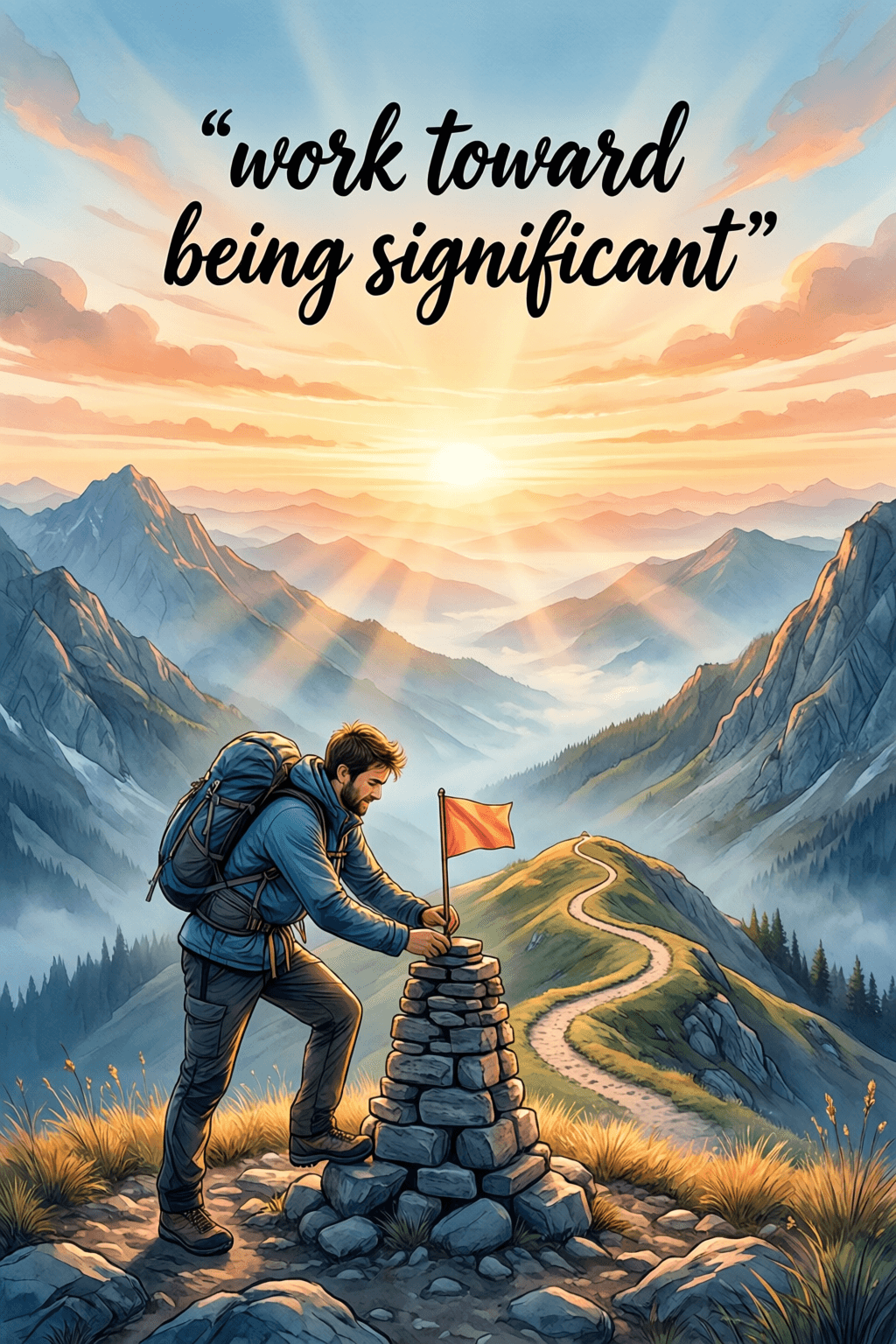 El éxito llega cuando el trabajo importa No te preocupes por tener éxito, sino trabaja para ser significativo. Si haces un trabajo que import