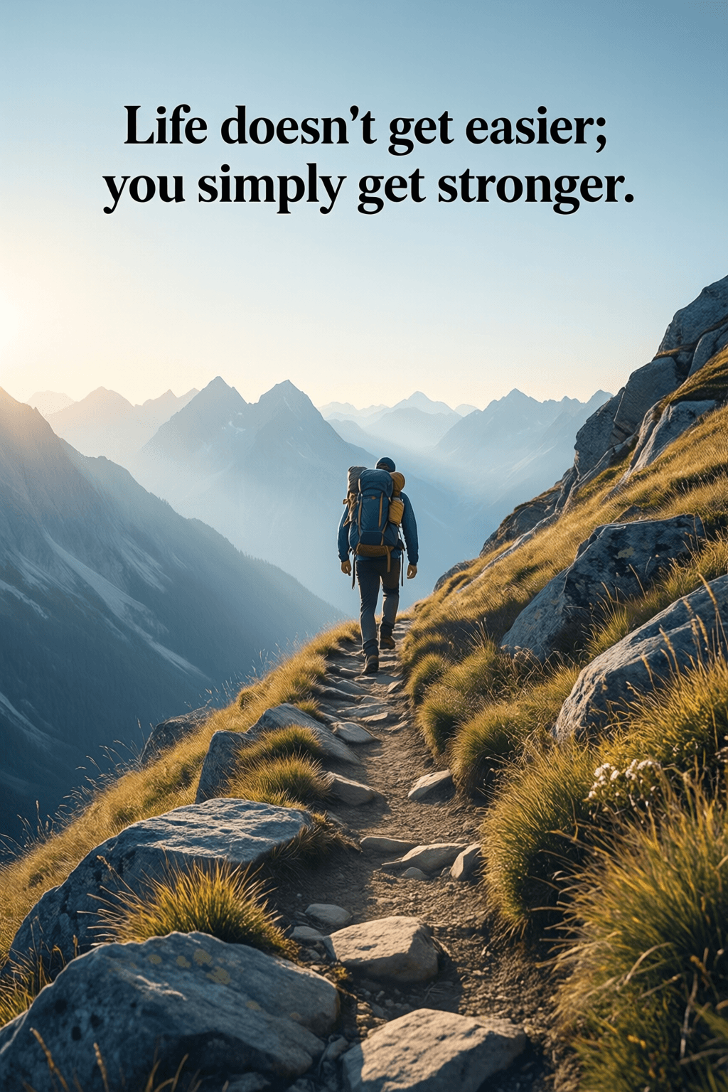 在艰难中成长为更强大的人 目标不是消除艰难,而是成为那种能够应对它的人。生活不会变得更容易;你只是变得更强大。——史蒂夫·马拉博利