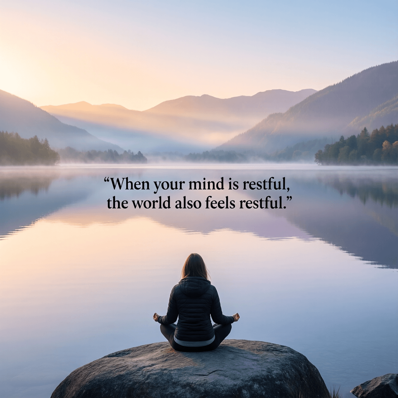 When your mind is restful, the world also feels restful. — Haemin Sunim