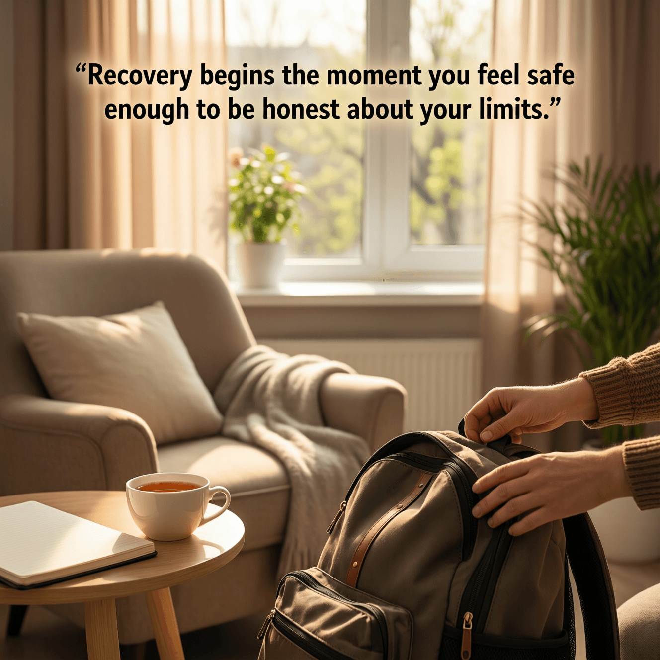 当你感到足够安全,能够坦诚面对自己的限度的那一刻,康复就开始了。——詹妮弗·莫斯