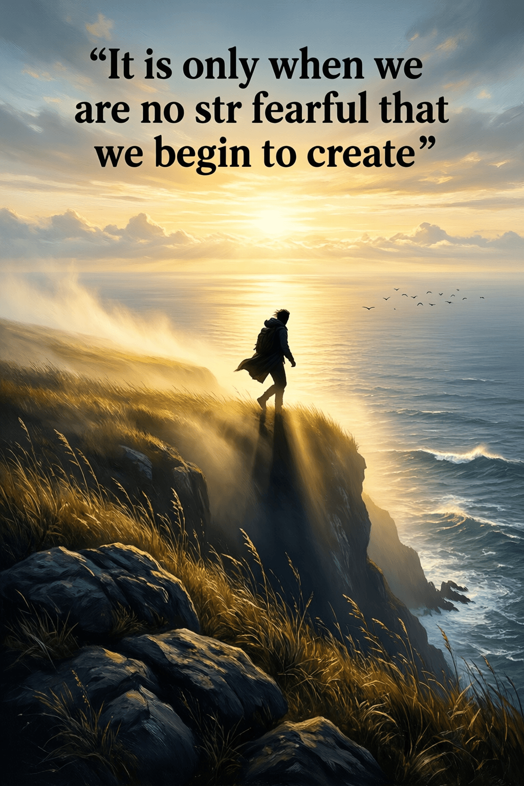 Creativity Begins Where Fear Finally Releases Us It is only when we are no longer fearful that we begin to create. — J.M.W. Turner