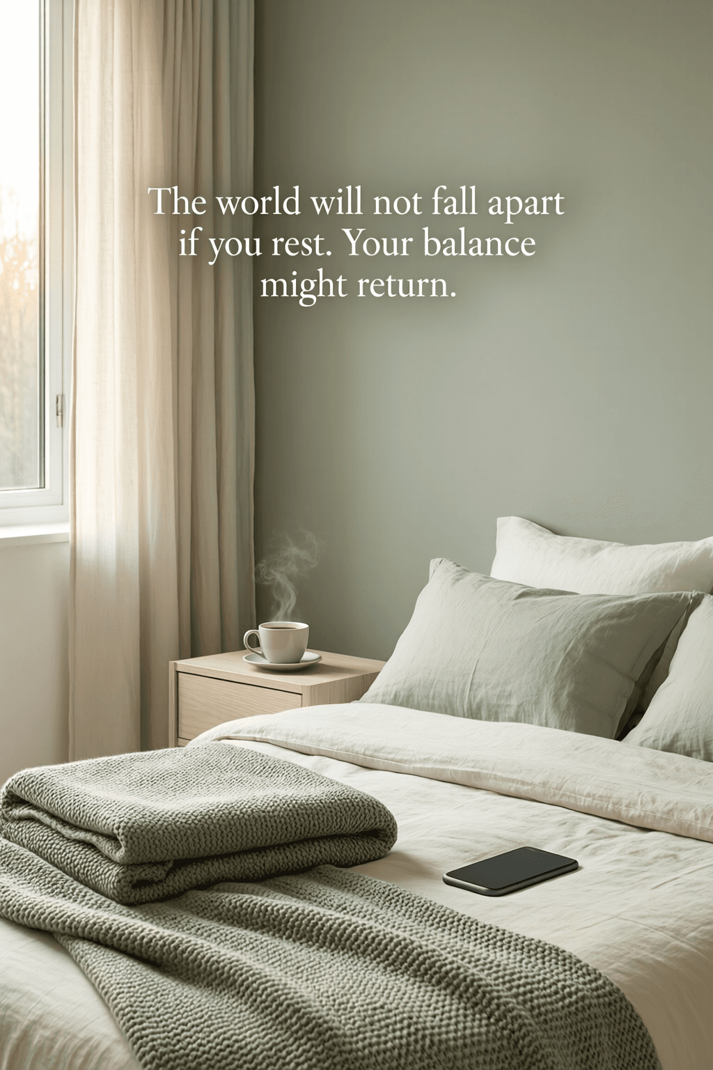 Rest as the Way Back to Balance The world will not fall apart if you rest. Your balance might return. — Tessa Romero