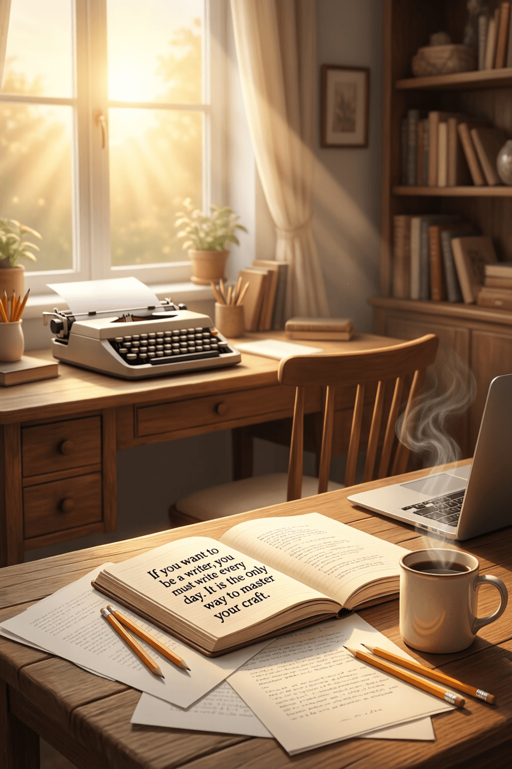Si quieres ser escritor, debes escribir todos los días. Es la única manera de dominar tu oficio. — S