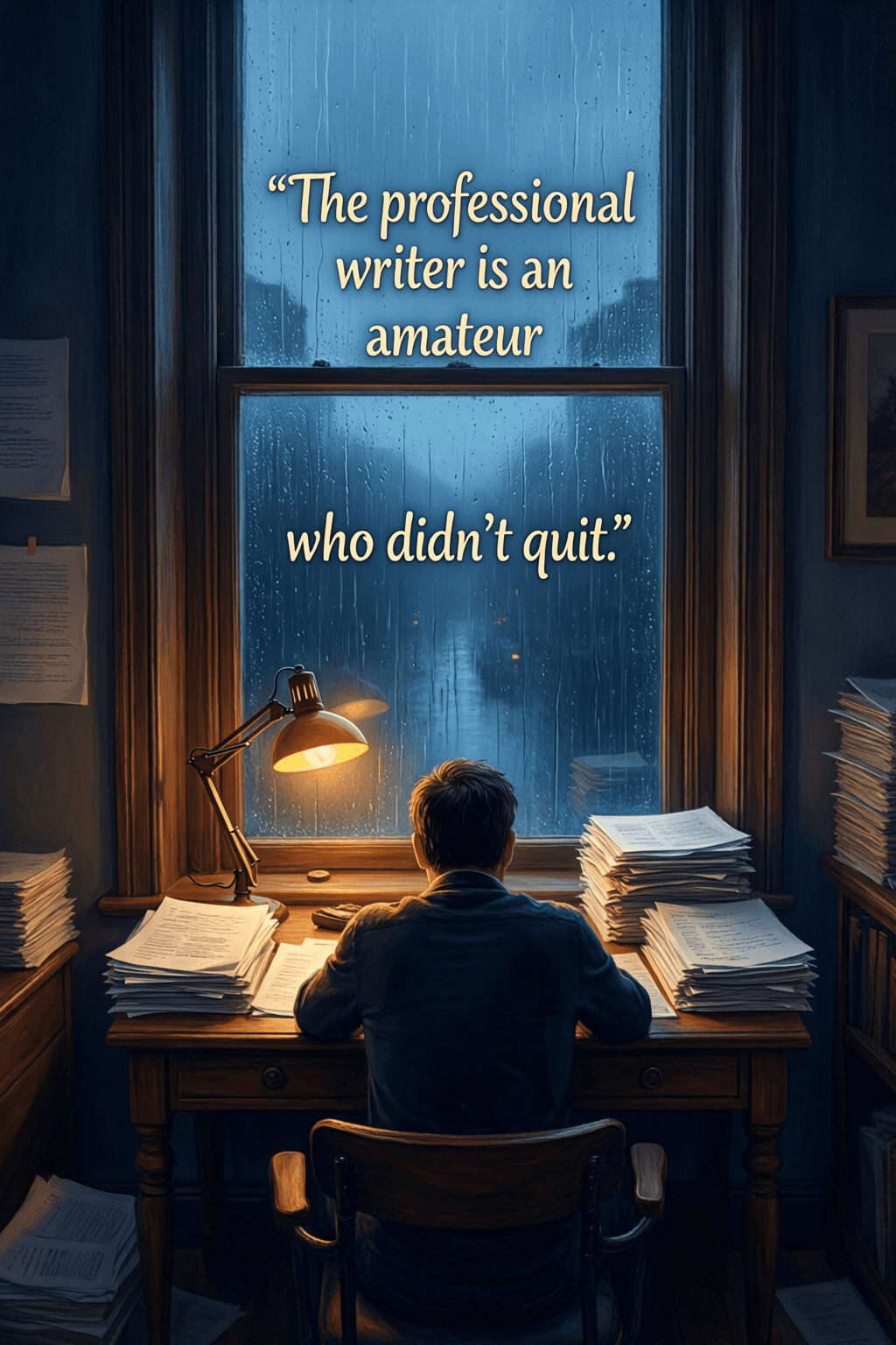 Persistence Turns the Amateur Into a Professional The professional writer is an amateur who didn't quit. — Richard Bach