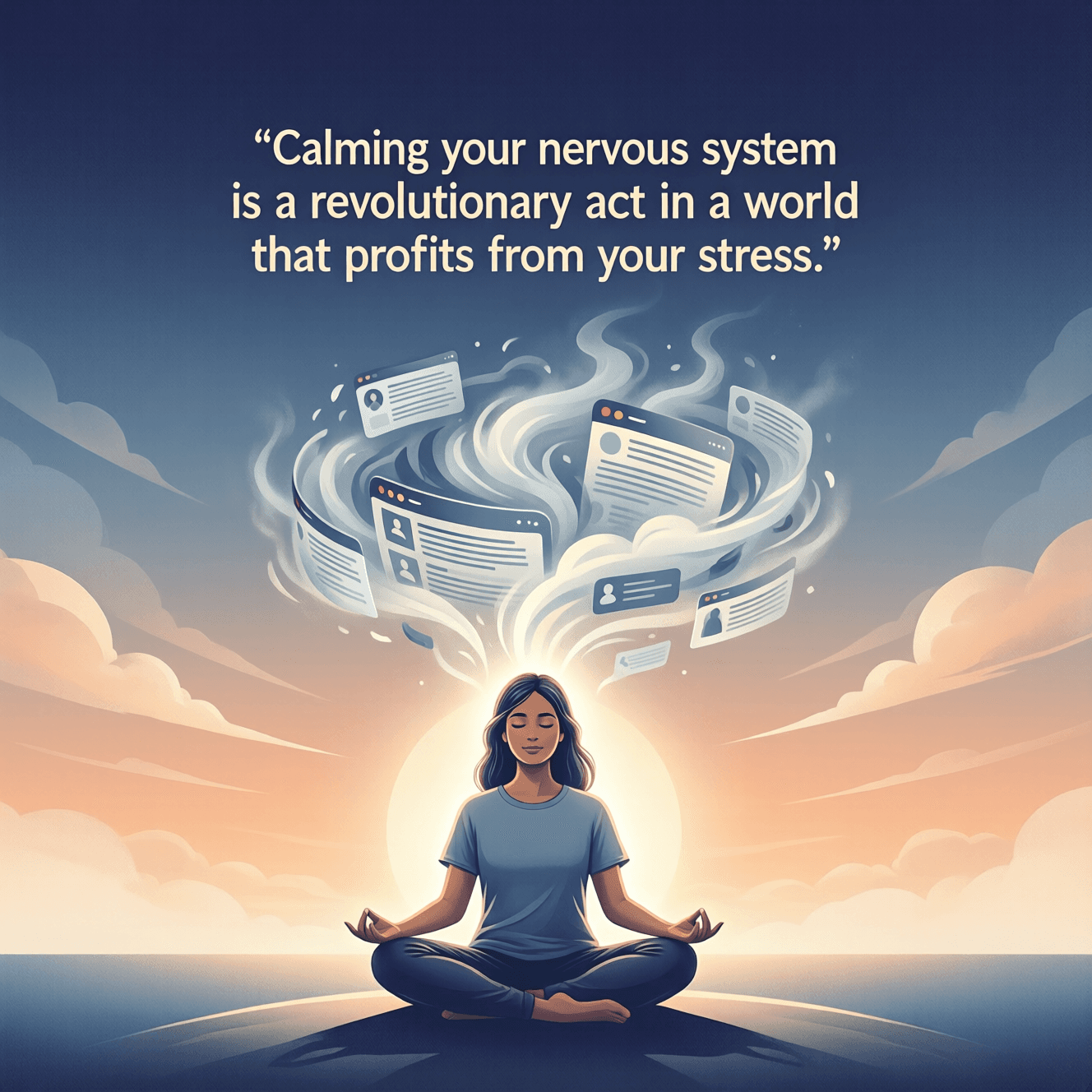 Calming your nervous system is a revolutionary act in a world that profits from your stress. — Unknown
